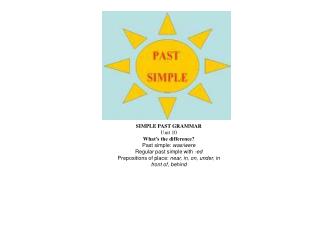 Simple Past Tense http://www.learnenglish.de/grammar/tensesimpast.htm