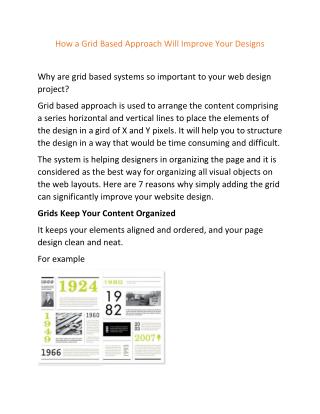 How a Grid Based Approach Will Improve Your Designs