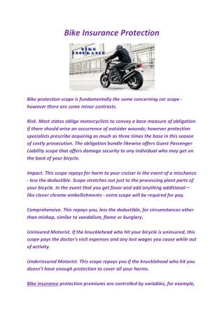 Bike Insurance Fundamental