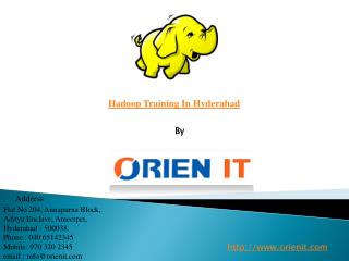 Hadoop Training In Hyderabad