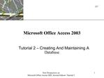 Microsoft Office Access 2003