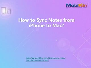 How to Sync Notes from iPhone to Mac ?