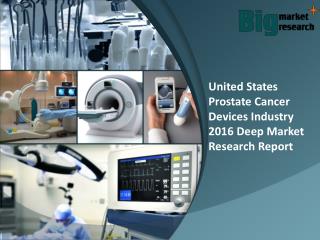 United States Prostate Cancer Devices Industry 2016 Report, Trends & Size