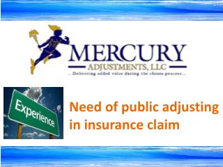 Experienced Public Adjuster