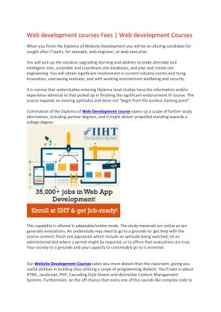 Web development courses fees | Web development Training