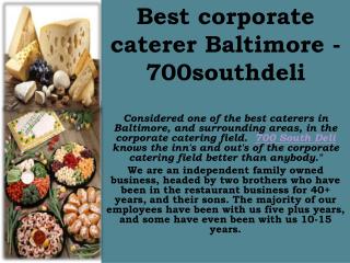 Best Box Lunch Catering in Baltimore