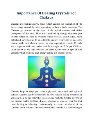 Importance Of Healing Crystals For Chakras