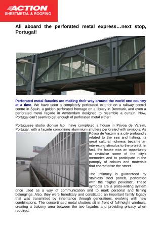 Perforated metal facades are making their way around the world one country at a time