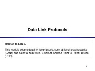 Data Link Protocols