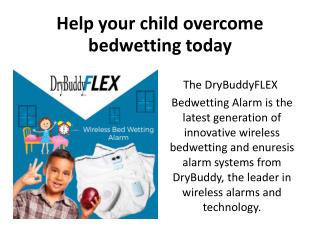 Help your child overcome bedwetting today