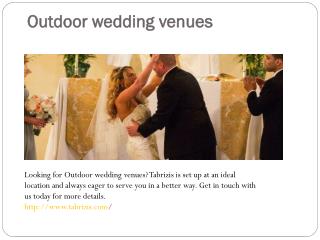 Outdoor wedding venues