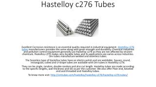 Hastelloy c276 Tubes
