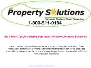 Top 9 Tips for Selecting Best Impact Windows for Home