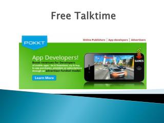 Get free talk time for your smart phone