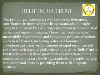 relif india trust