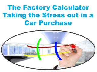 The Factory Calculator Taking the Stress out in a Car Purchase