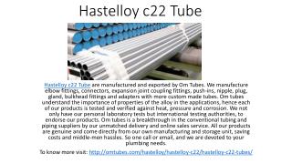 Hastelloy c22 Tube