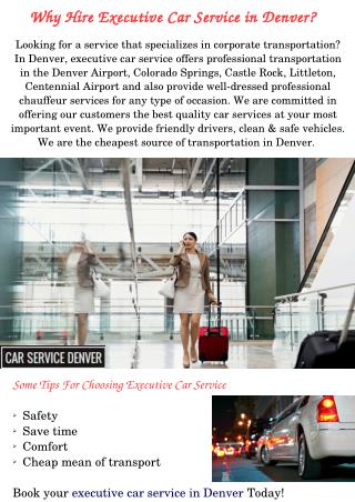 Executive Car Service in Denver