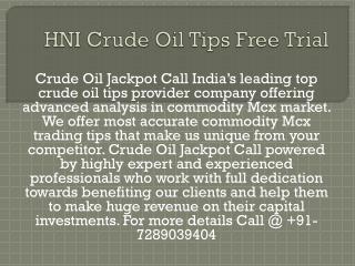 Mcx HNI Tips in Crude Oil