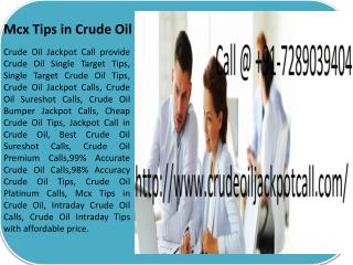 Best Crude Oil HNI Sureshot Calls