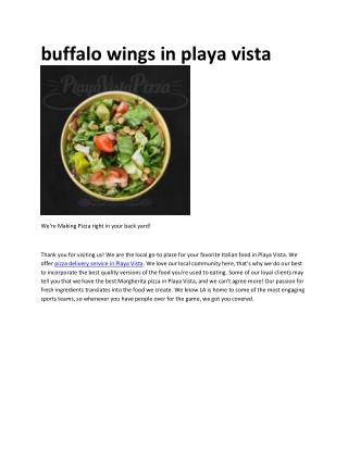 buffalo wings in playa vista