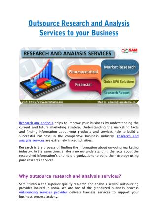 Outsource Research and Analysis Services to your Business