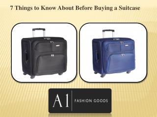 7 Things to Know About Before Buying a Suitcase