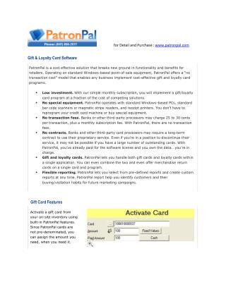 How can Work Patronpal Gift card Software ?