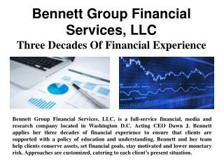 Bennett Group Financial Services, LLC – Three Decades Of Financial Experience
