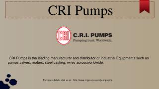 Irrigation Pumps Manufacturers | CRI