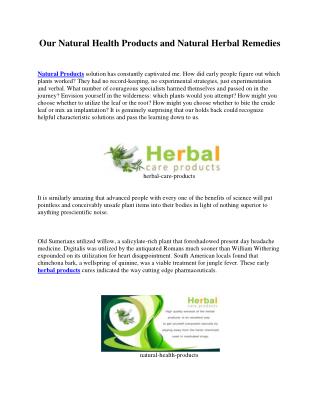 Herbal Care Products