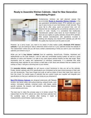 Best RTA Kitchen Cabinets