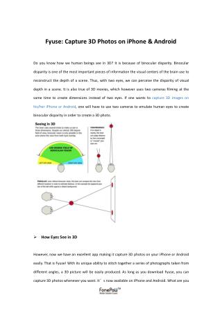 Fyuse:Capture 3D Photos on iPhone&Android
