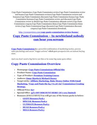 Copy Paste Commission Review & GIANT bonus packs