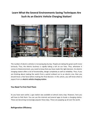 Electric vehicle charging station