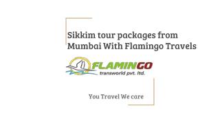 Sikkim tour packages from Mumbai of flamingo travels