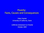 Poverty: Facts, Causes and Consequences