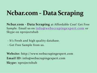 Ncbar.com - Data Scraping