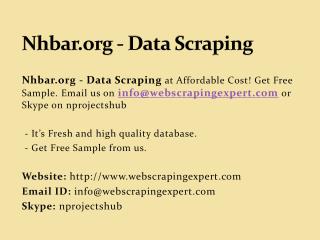 Nhbar.org - Data Scraping