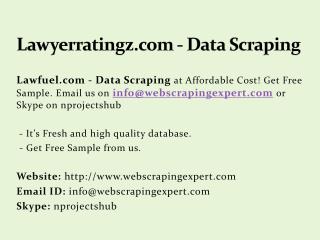 Lawyerratingz.com - Data Scraping