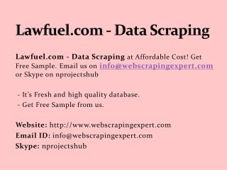 Lawfuel.com - Data Scraping