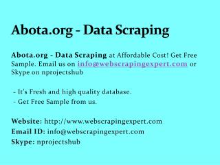 Abota.org - Data Scraping