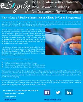 How to Leave A Positive Impression on Clients by Use of E-signatures?