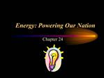 Energy: Powering Our Nation