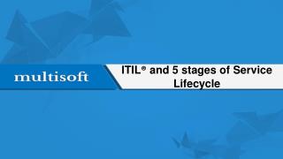 ITIL® and 5 stages of Service Lifecycle