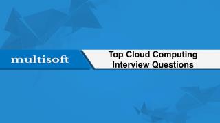 Top Cloud Computing Interview Questions