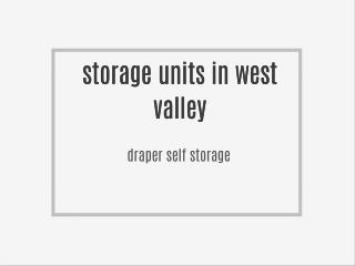 draper self storage