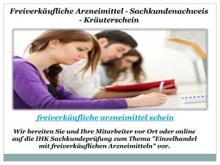 Freiverkäufliche Arzneimittel Schein