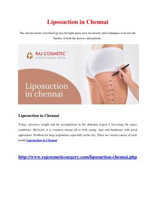 Liposuction in Chennai