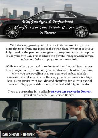 Private Car Service in Denver